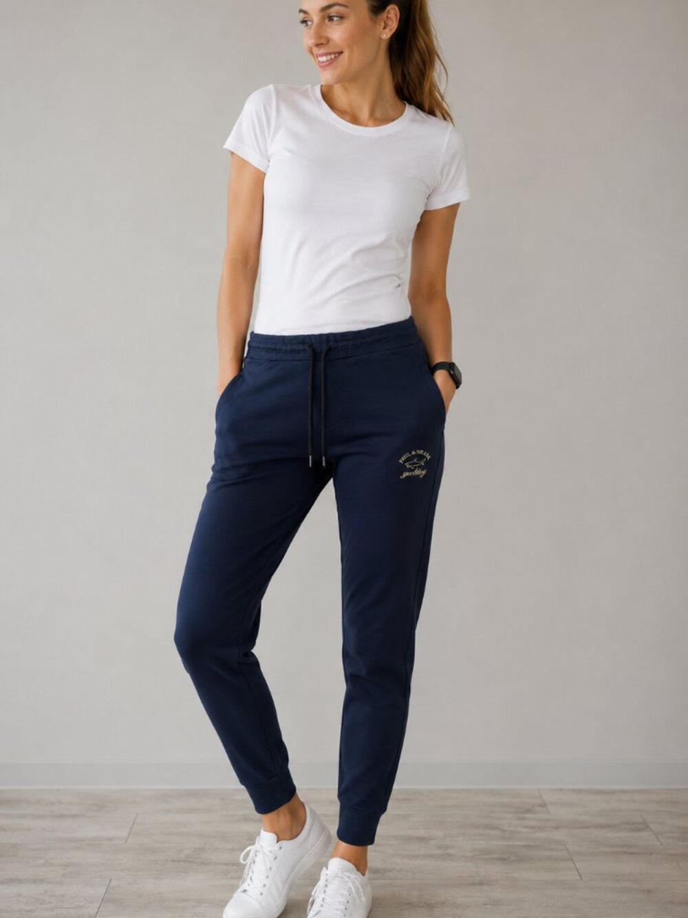 Paul & Shark Yachting Women’s Navy Jogger Pants Size S Side Pockets